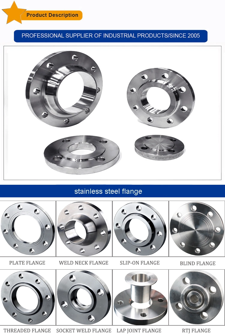 ANSI B16.5 F316/L 201 304 Forged Blind Flange Slip on Flange Raised Face Stainless Steel Blind Flange